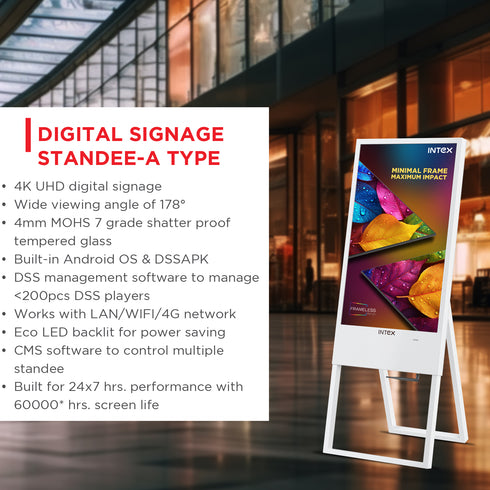 Intex 32 Inch A Frame Non-Touch Digital Standee - INTDSA32NT